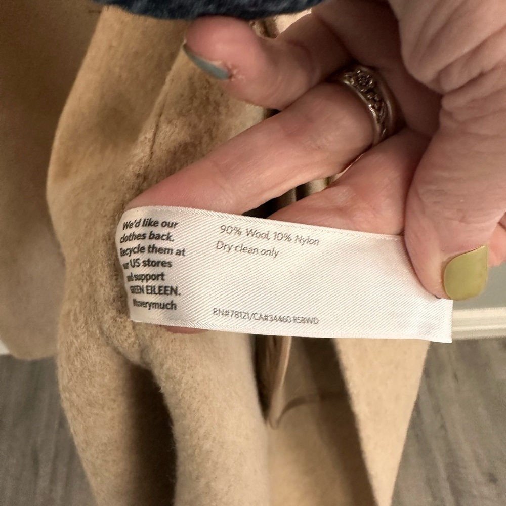 Eileen Fisher Doubleface Wool Cloud Blazer Soft Coat Large NWOT - Picture 2 of 3